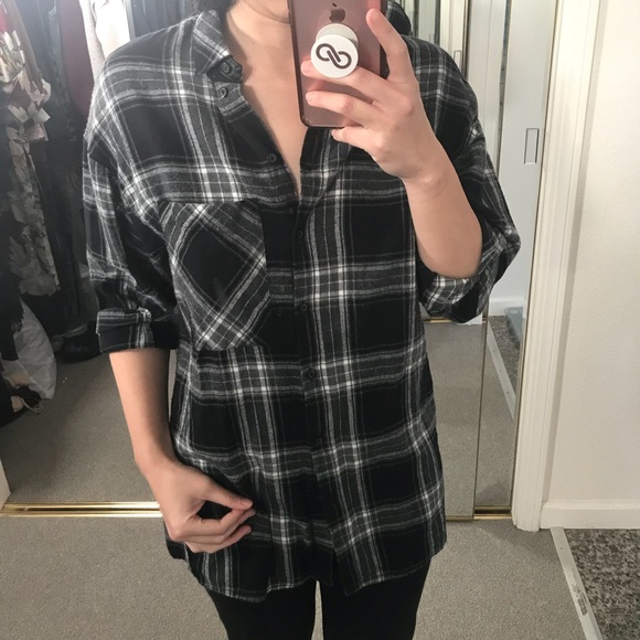 Zara Tops - 🎃 Oversized Plaid Shirt